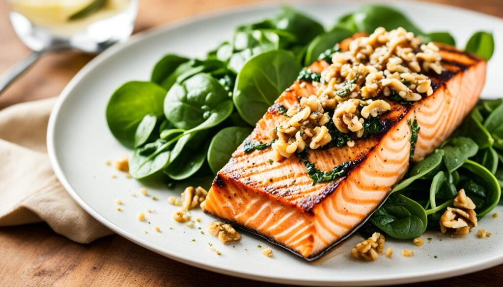 Salmon and Walnuts