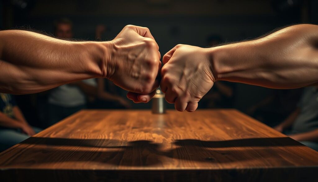 table arm wrestling