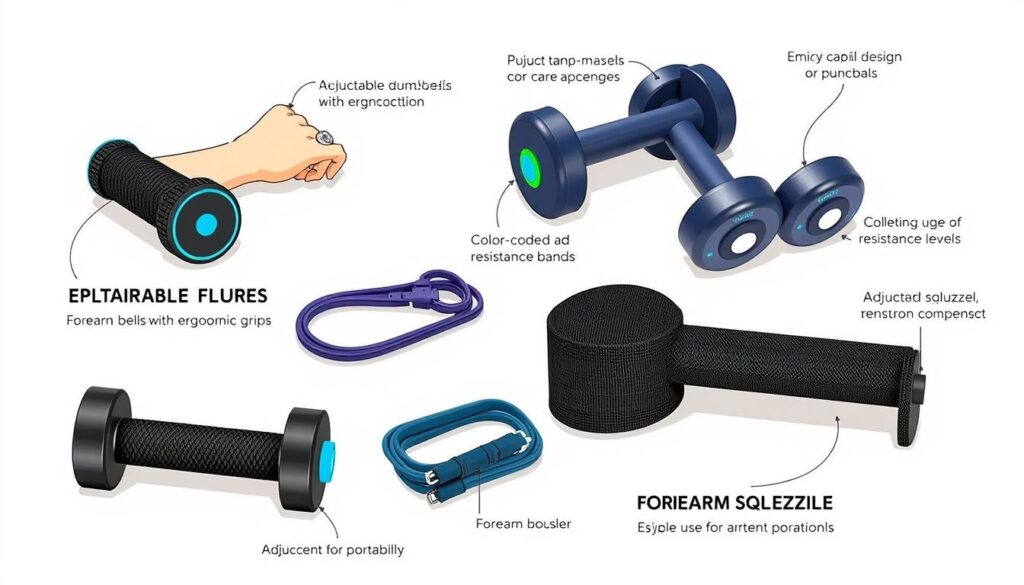 features of forearm exercise equipment