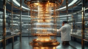 A quantum computer inside a laboratory